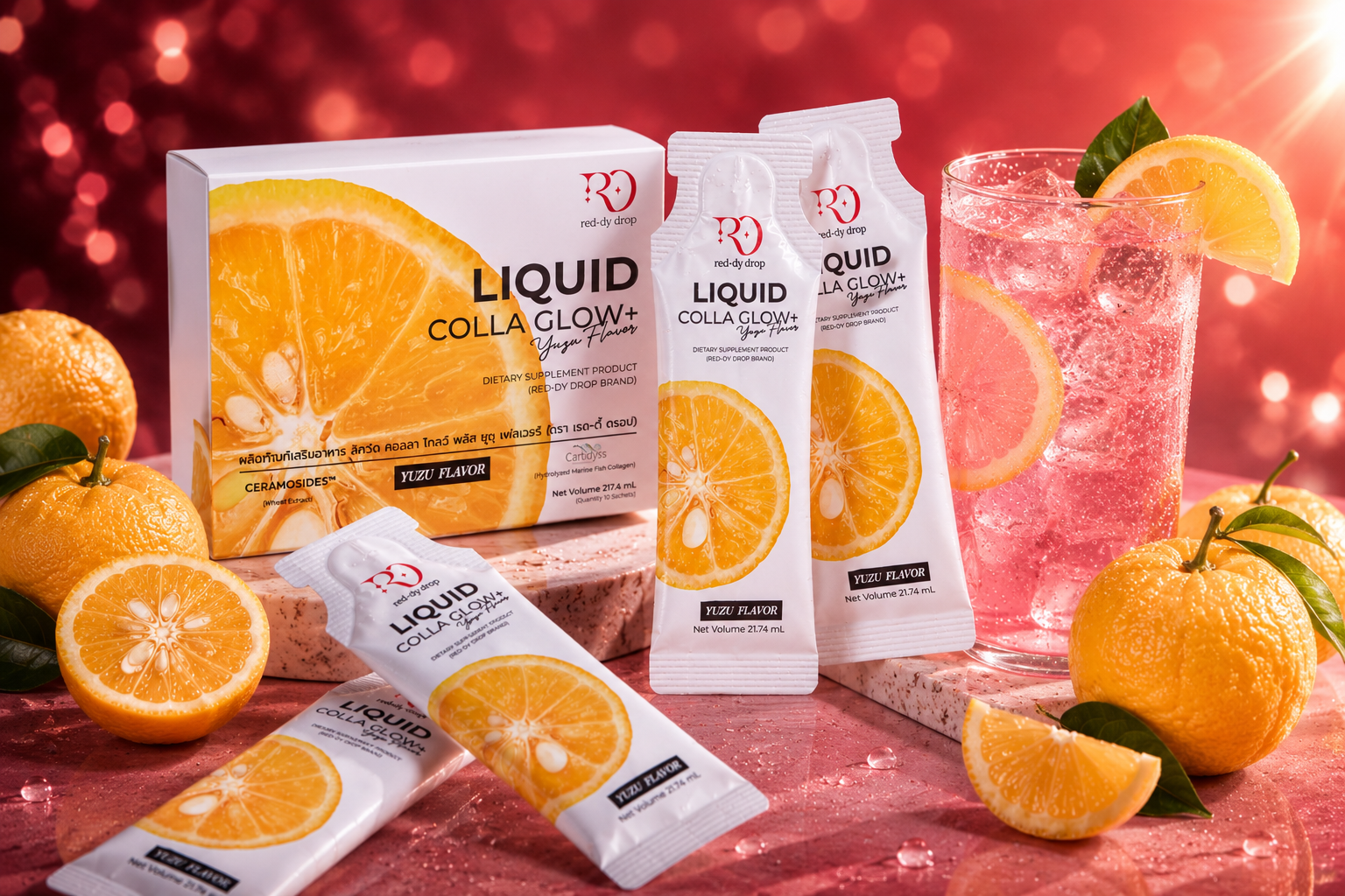 Liquid Collagen Red-dy-Drop Liquid Colla Glow+ Yuzu Flavor